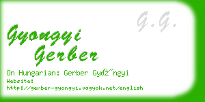 gyongyi gerber business card